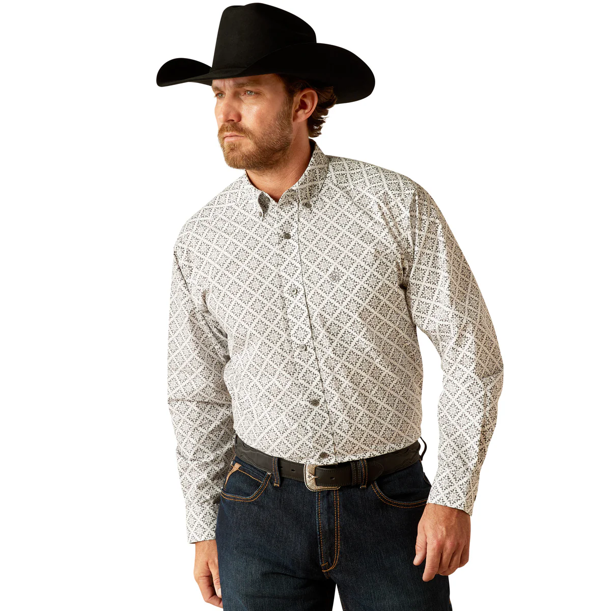 CAMISA ARIAT XL  JAGGER WHITE 