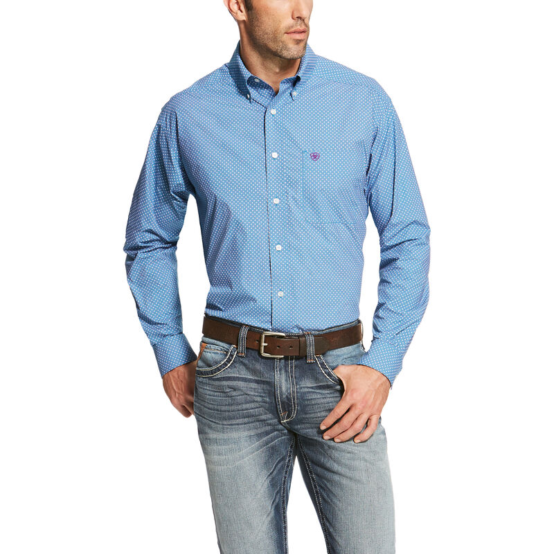 ARIAT WF OTELLO LS SHRT PERIWINKLE M