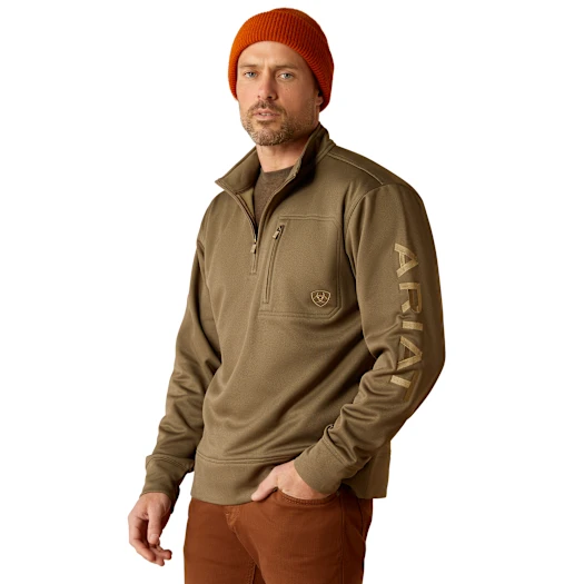 M BRINEO TEAM LOGO 1/4 ZP SWTSHRT